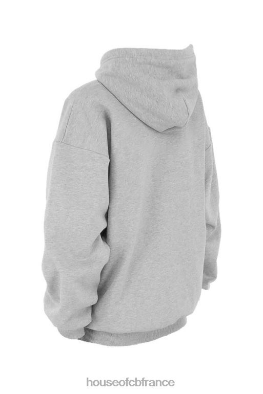 House of CB sweat à capuche oversize gris halo N888H795 vêtements