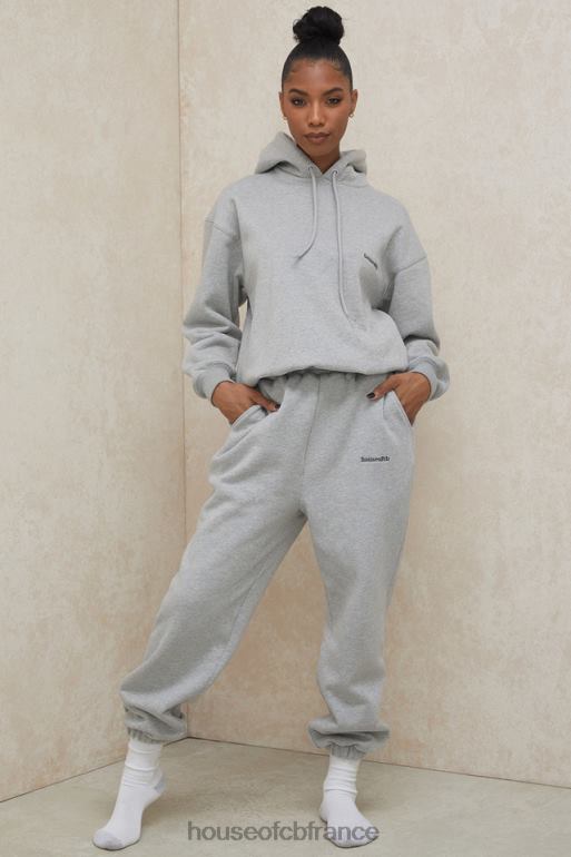 House of CB sweat à capuche oversize gris halo N888H795 vêtements