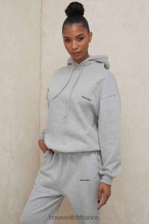 House of CB sweat à capuche oversize gris halo N888H795 vêtements