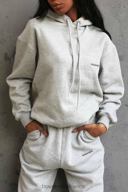 House of CB sweat à capuche oversize gris halo N888H795 vêtements