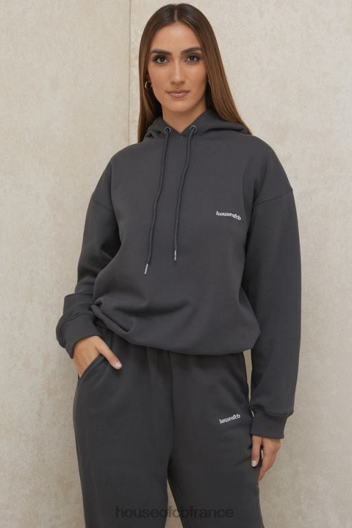 House of CB sweat à capuche oversize halo anthracite N888H791 vêtements