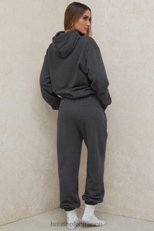 House of CB sweat à capuche oversize halo anthracite N888H791 vêtements