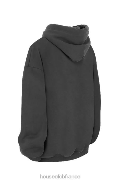 House of CB sweat à capuche oversize halo anthracite N888H791 vêtements