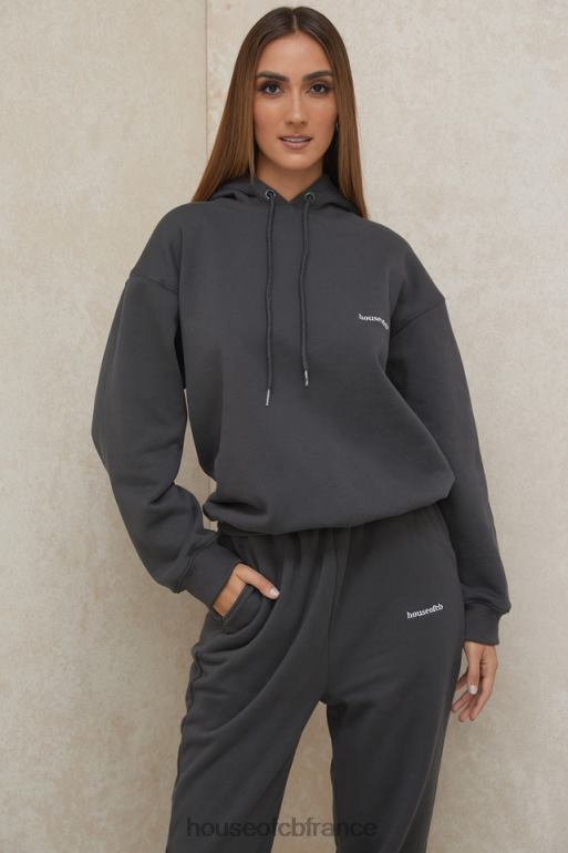 House of CB sweat à capuche oversize halo anthracite N888H791 vêtements