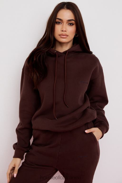 House of CB sweat à capuche oversize halo chocolat N888H761 vêtements