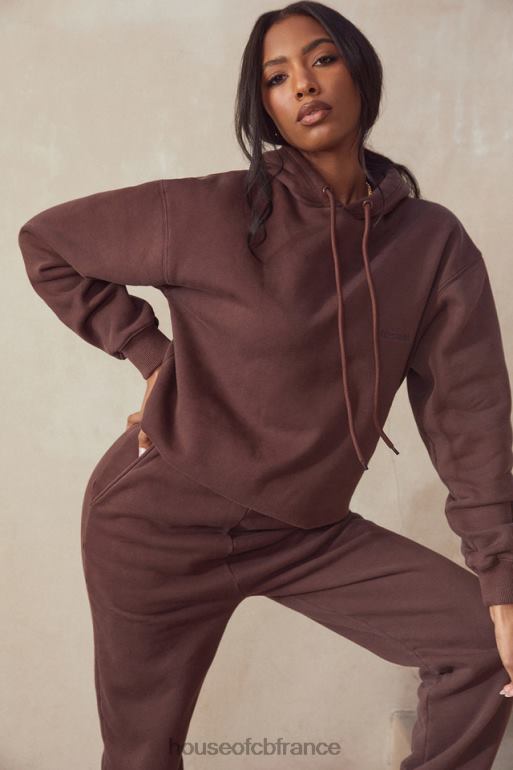 House of CB sweat à capuche oversize halo chocolat N888H761 vêtements