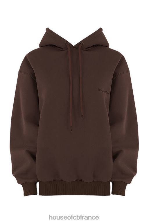 House of CB sweat à capuche oversize halo chocolat N888H761 vêtements