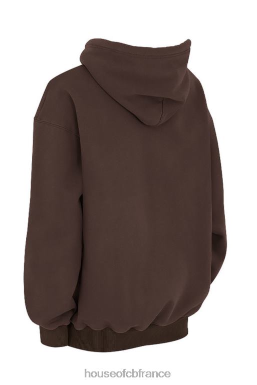 House of CB sweat à capuche oversize halo chocolat N888H761 vêtements