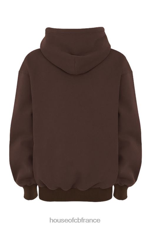 House of CB sweat à capuche oversize halo chocolat N888H761 vêtements