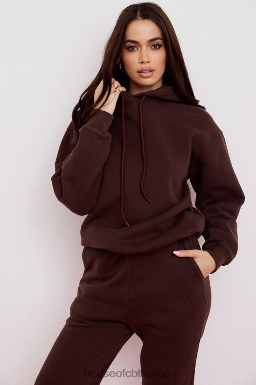 House of CB sweat à capuche oversize halo chocolat N888H761 vêtements
