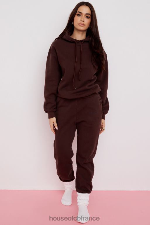House of CB sweat à capuche oversize halo chocolat N888H761 vêtements
