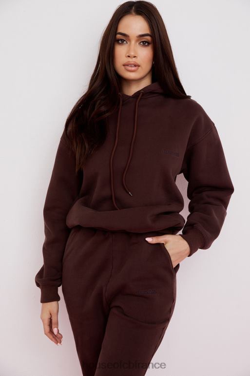 House of CB sweat à capuche oversize halo chocolat N888H761 vêtements