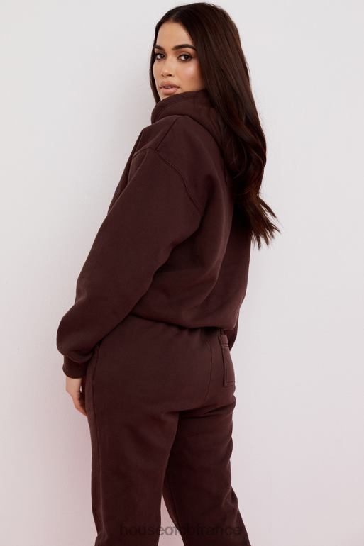 House of CB sweat à capuche oversize halo chocolat N888H761 vêtements