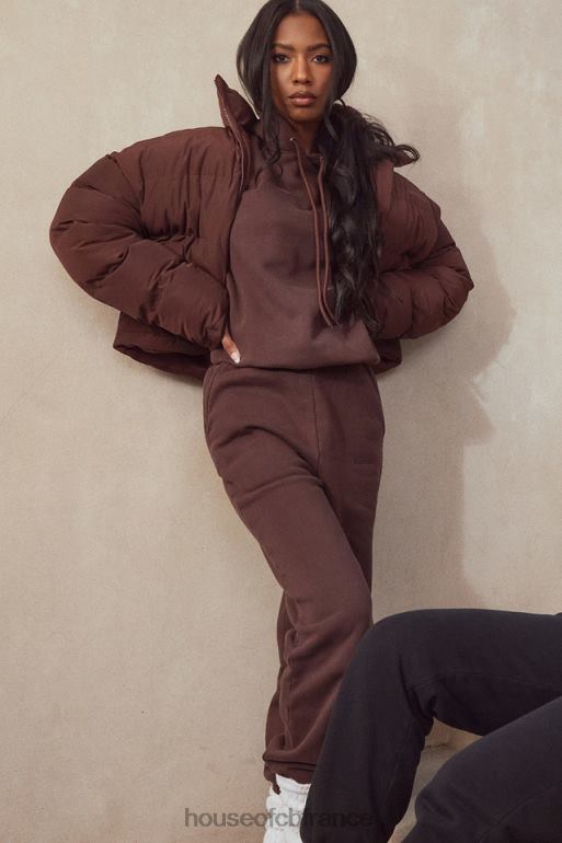 House of CB sweat à capuche oversize halo chocolat N888H761 vêtements