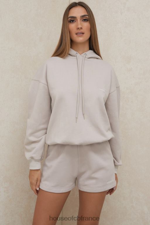 House of CB sweat à capuche oversize halo stone N888H793 vêtements