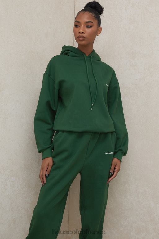 House of CB sweat à capuche oversize vert halo N888H794 vêtements