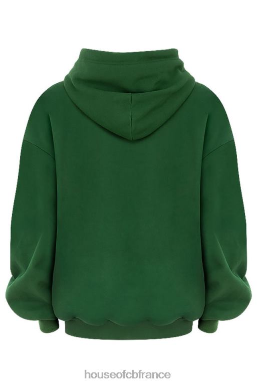 House of CB sweat à capuche oversize vert halo N888H794 vêtements