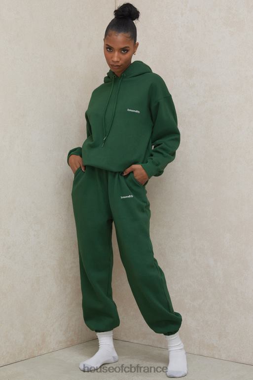 House of CB sweat à capuche oversize vert halo N888H794 vêtements