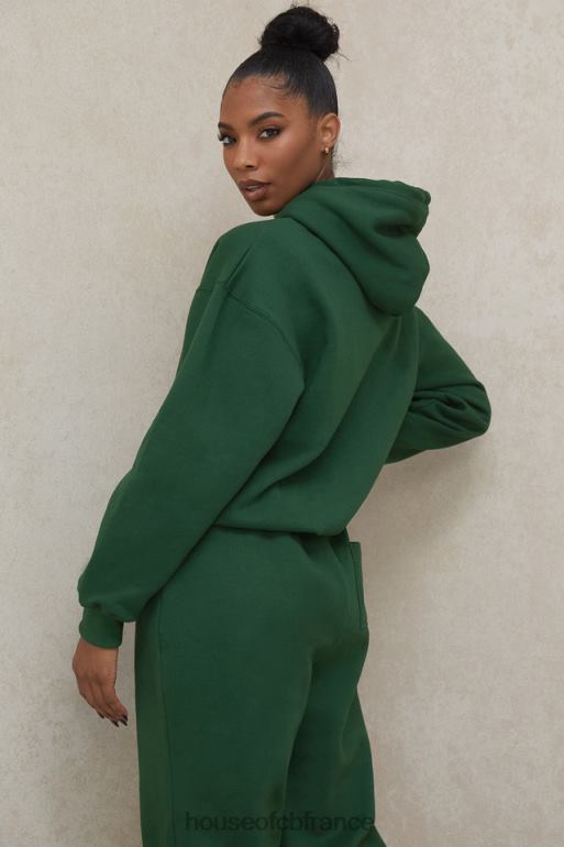 House of CB sweat à capuche oversize vert halo N888H794 vêtements