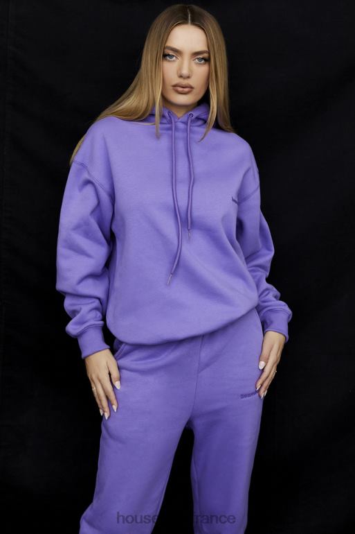 House of CB sweat à capuche oversize violet halo N888H727 vêtements