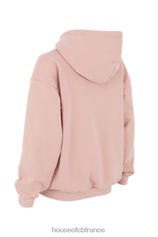 House of CB sweat à capuche zippé storm blush blush N888H766 vêtements