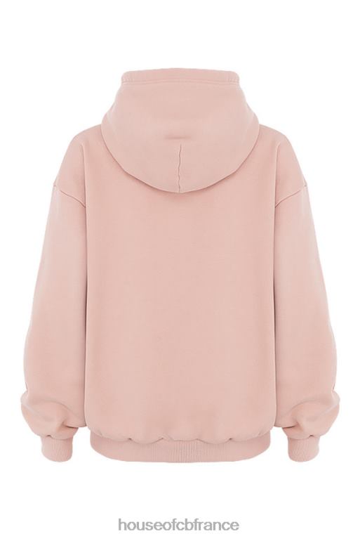 House of CB sweat à capuche zippé storm blush blush N888H766 vêtements