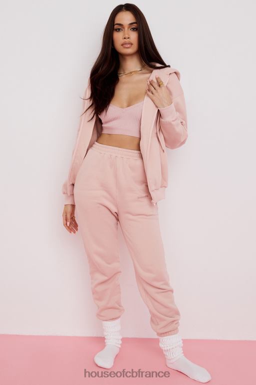 House of CB sweat à capuche zippé storm blush blush N888H766 vêtements