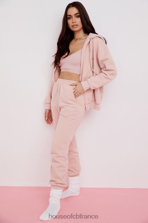 House of CB sweat à capuche zippé storm blush blush N888H766 vêtements
