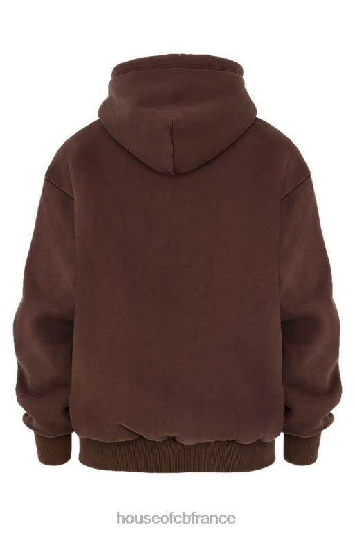 House of CB sweat à capuche zippé storm chocolat N888H767 vêtements