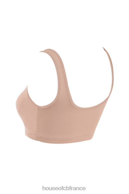 House of CB Abbey - Top court en jersey stretch moka N888H812 vêtements