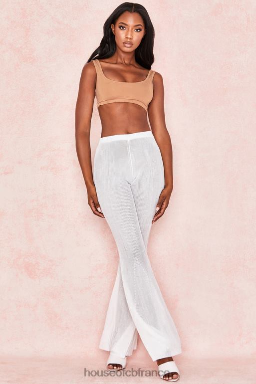 House of CB Abbey - Top court en jersey stretch moka N888H812 vêtements