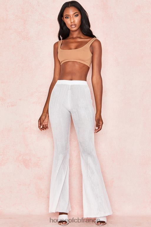 House of CB Abbey - Top court en jersey stretch moka N888H812 vêtements
