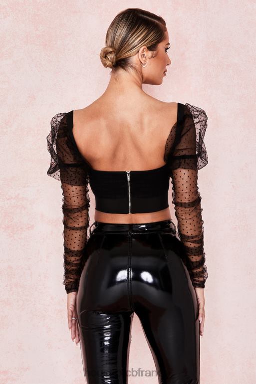 House of CB Clara - Haut en tulle froncé avec boucle cœur N888H810 vêtements