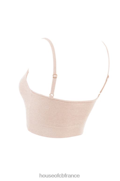 House of CB Lorna - Top court en tricot moelleux crème N888H779 vêtements