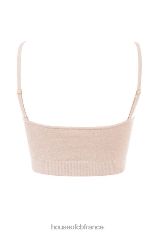 House of CB Lorna - Top court en tricot moelleux crème N888H779 vêtements