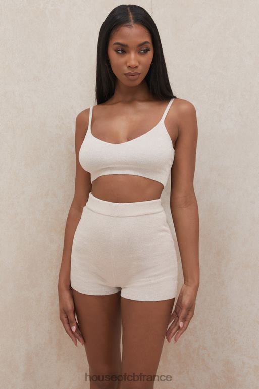 House of CB Lorna - Top court en tricot moelleux crème N888H779 vêtements