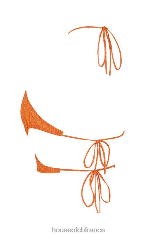 House of CB Mistress Rocks - Haut court orange dos nu en mode vacances N888H747 vêtements