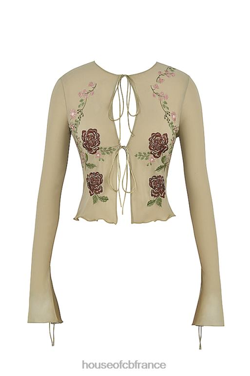 House of CB asra - top fleuri artichaut noué sur le devant N888H706 vêtements