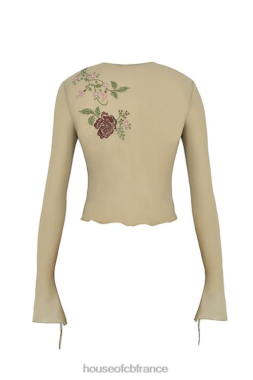 House of CB asra - top fleuri artichaut noué sur le devant N888H706 vêtements