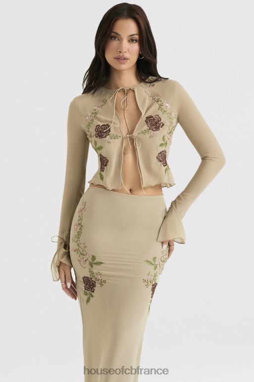 House of CB asra - top fleuri artichaut noué sur le devant N888H706 vêtements