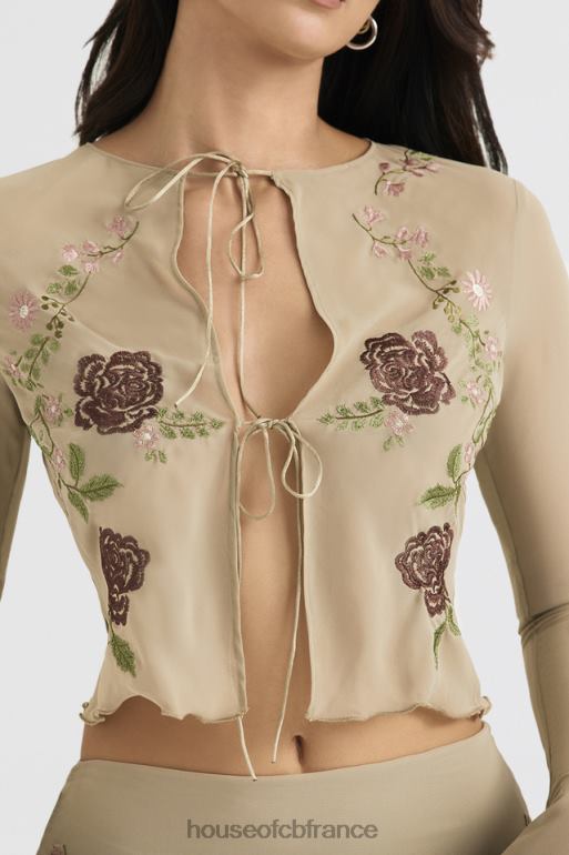 House of CB asra - top fleuri artichaut noué sur le devant N888H706 vêtements