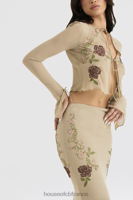House of CB asra - top fleuri artichaut noué sur le devant N888H706 vêtements