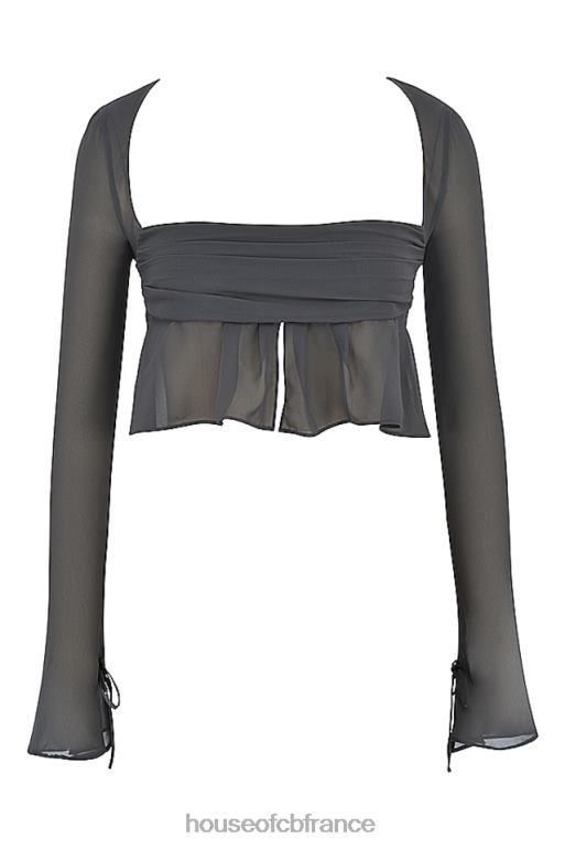 House of CB athena shadow - haut fluide à manches longues N888H722 vêtements