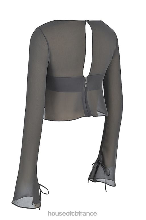 House of CB athena shadow - haut fluide à manches longues N888H722 vêtements