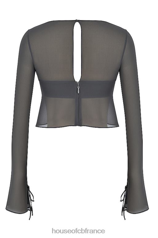 House of CB athena shadow - haut fluide à manches longues N888H722 vêtements