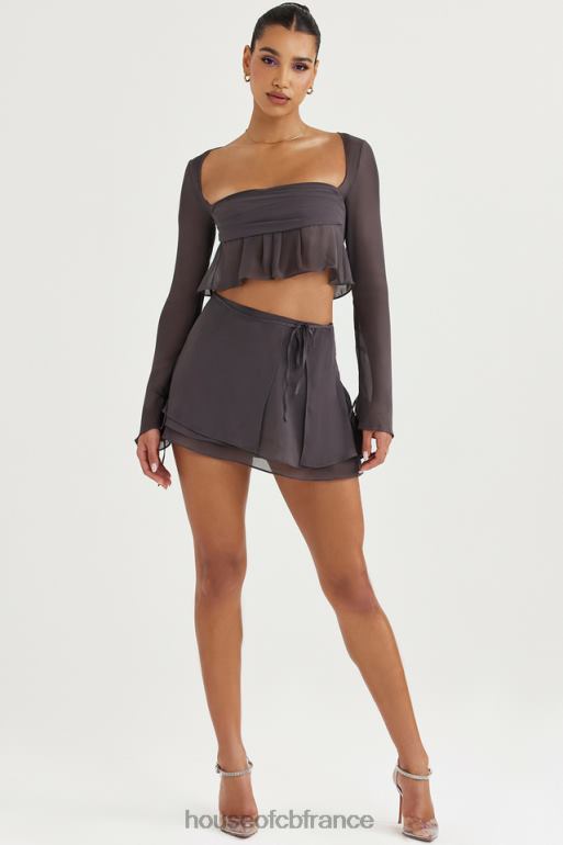 House of CB athena shadow - haut fluide à manches longues N888H722 vêtements