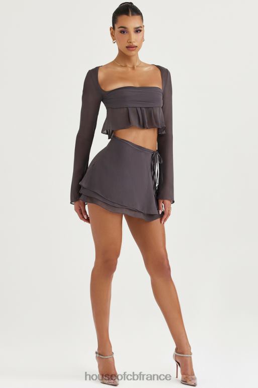 House of CB athena shadow - haut fluide à manches longues N888H722 vêtements