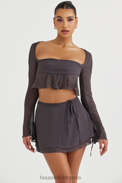 House of CB athena shadow - haut fluide à manches longues N888H722 vêtements