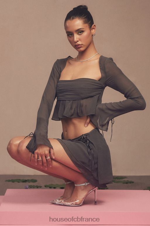 House of CB athena shadow - haut fluide à manches longues N888H722 vêtements