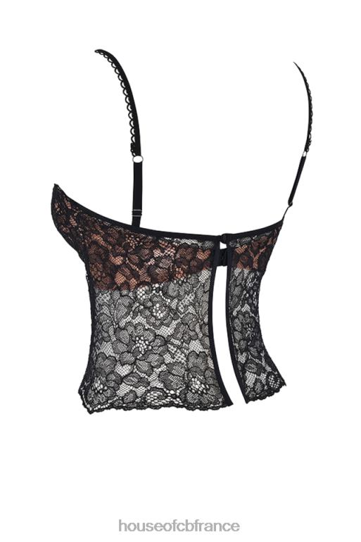 House of CB caraco en dentelle noire Jacinta N888H686 vêtements